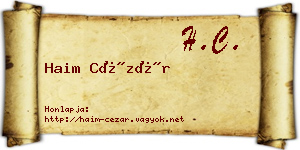 Haim Cézár névjegykártya